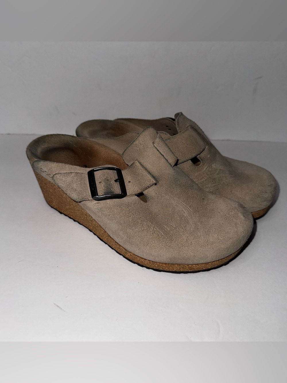 Birkenstock Papillio Fanny Suede Wedge Clog size 7.5